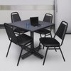 Kobe Square Tables > Breakroom Tables > Kobe Square & Round Tables, 42 W, 42 L, 29 H, Wood|Metal Top TKB4242GY